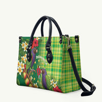 Dominica Independence Day Leather Bag Sisserou Parrot Madras Pattern