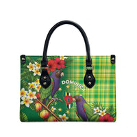 Dominica Independence Day Leather Bag Sisserou Parrot Madras Pattern