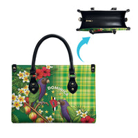 Dominica Independence Day Leather Bag Sisserou Parrot Madras Pattern