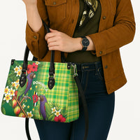 Dominica Independence Day Leather Bag Sisserou Parrot Madras Pattern