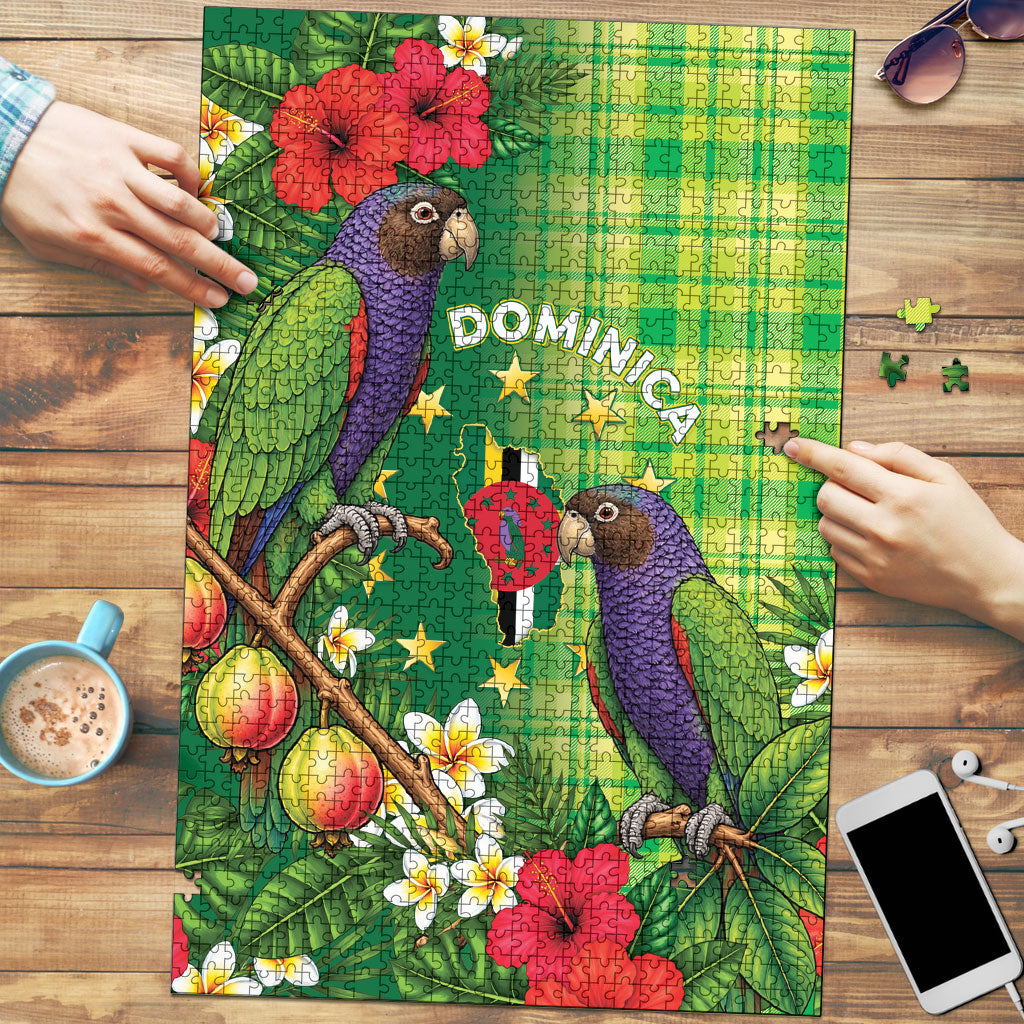 Dominica Independence Day Puzzle Sisserou Parrot Madras Pattern