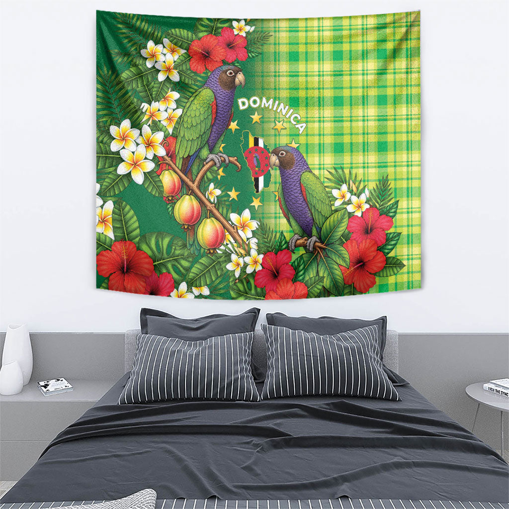 Dominica Independence Day Tapestry Sisserou Parrot Madras Pattern