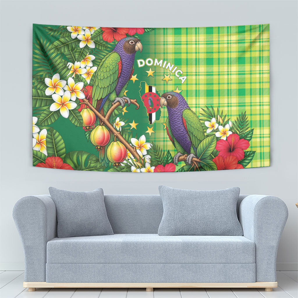 Dominica Independence Day Tapestry Sisserou Parrot Madras Pattern