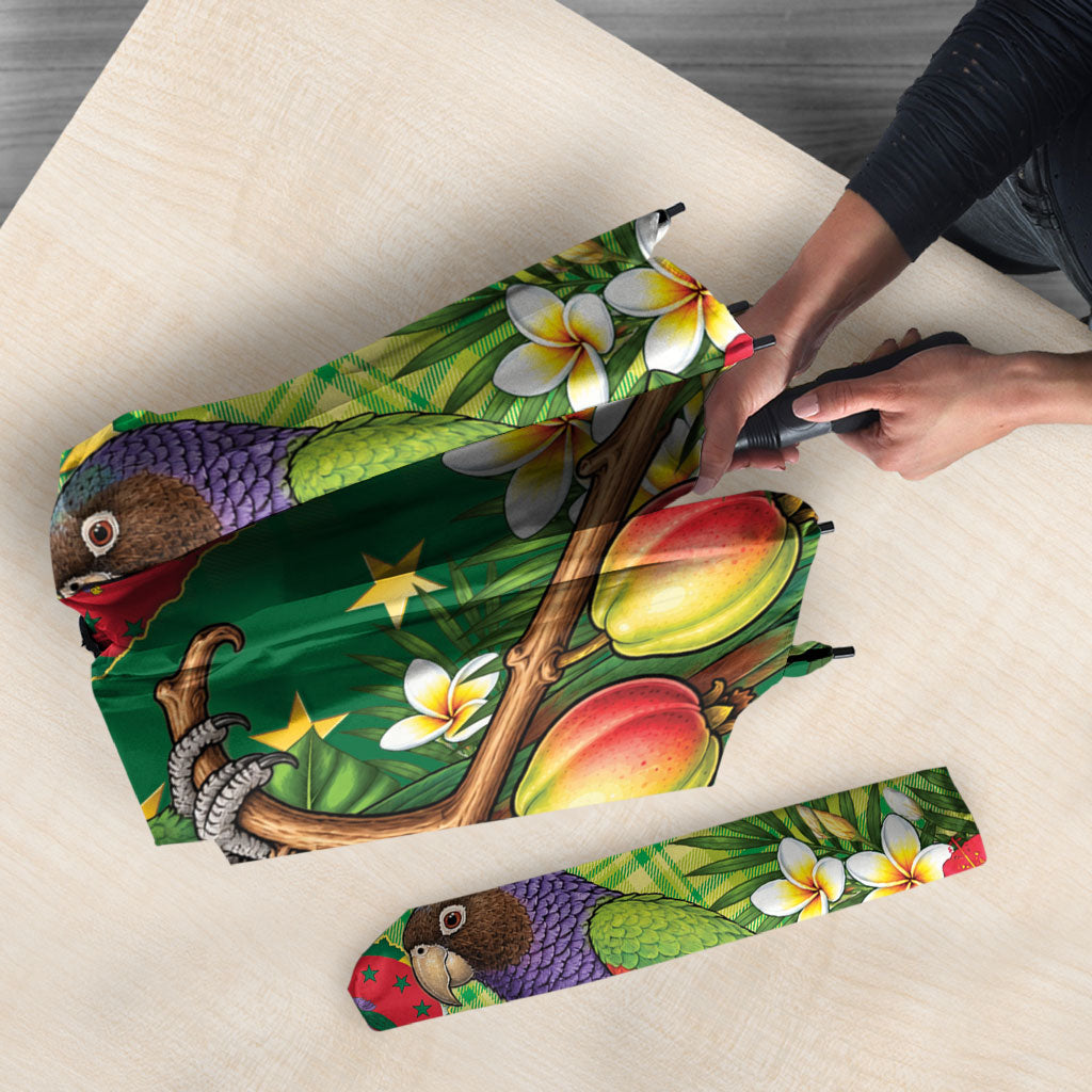 Dominica Independence Day Umbrella Sisserou Parrot Madras Pattern