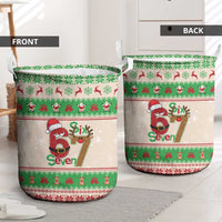 Funny Six Seven Meme Christmas Laundry Basket Santa Says 6 7 - Wonder Print Shop
