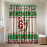Funny Six Seven Meme Christmas Bathroom Set Santa Says 6 7 - Wonder Print Shop