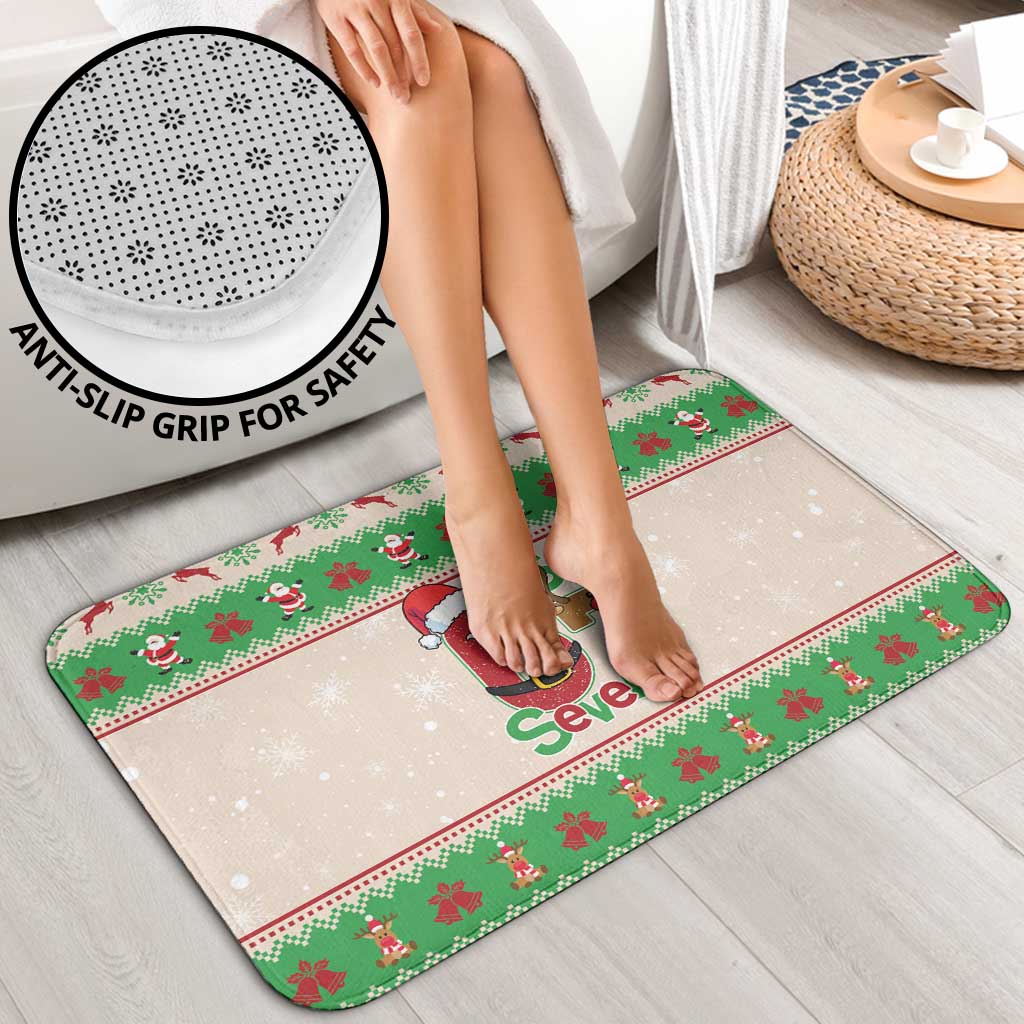Funny Six Seven Meme Christmas Bathroom Set Santa Says 6 7 - Wonder Print Shop