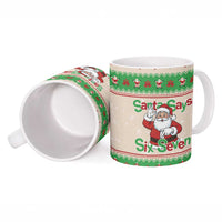 Funny Six Seven Meme Christmas Ceramic Mug Santa Says 6 7 - Wonder Print Shop