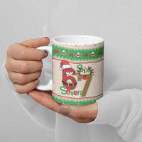 Funny Six Seven Meme Christmas Ceramic Mug Santa Says 6 7 - Wonder Print Shop