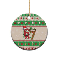 Funny Six Seven Meme Christmas Ceramic Ornament Santa Says 6 7 - Wonder Print Shop