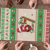 Funny Six Seven Meme Christmas Puzzle Santa Says 6 7 - Wonder Print Shop