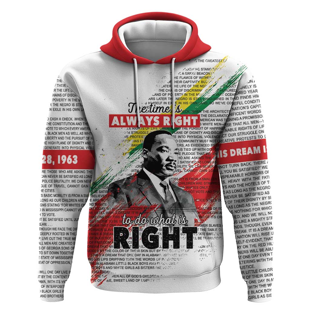 Martin Luther King Hoodie Honoring The Legacy White Version LT05 - Wonder Print Shop