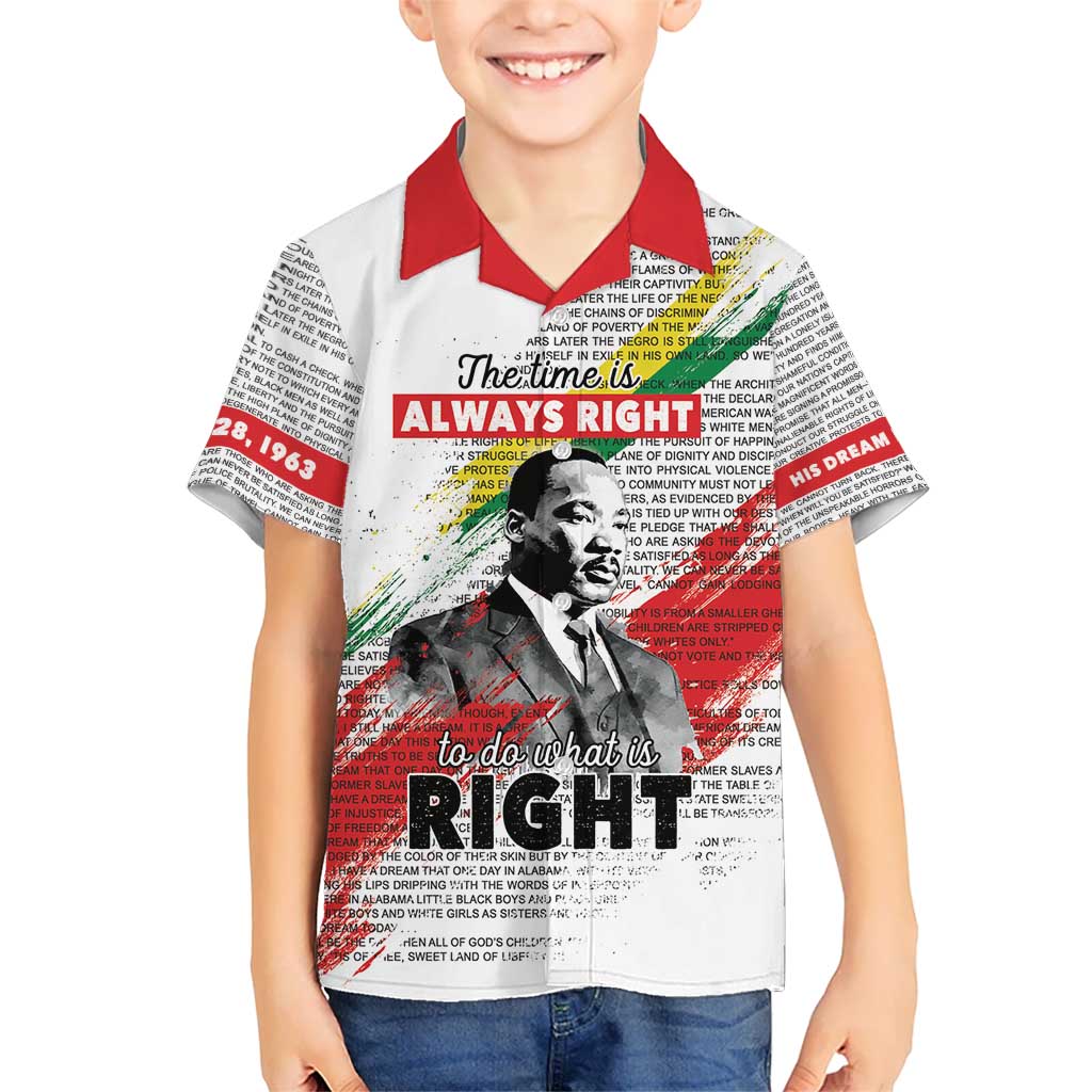 Martin Luther King Kid Hawaiian Shirt Honoring The Legacy White Version LT05 - Wonder Print Shop