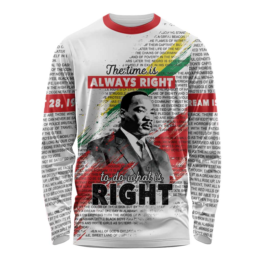 Martin Luther King Long Sleeve Shirt Honoring The Legacy White Version LT05 - Wonder Print Shop