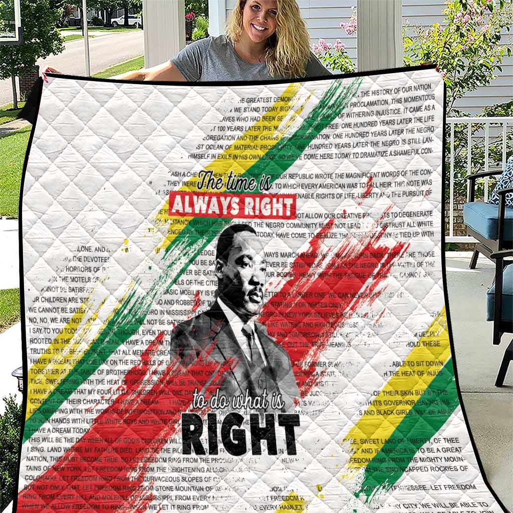 Martin Luther King Quilt Honoring The Legacy White Version LT05 - Wonder Print Shop