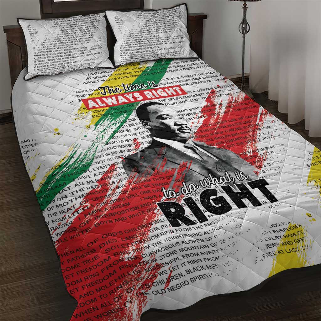 Martin Luther King Quilt Bed Set Honoring The Legacy White Version LT05 - Wonder Print Shop