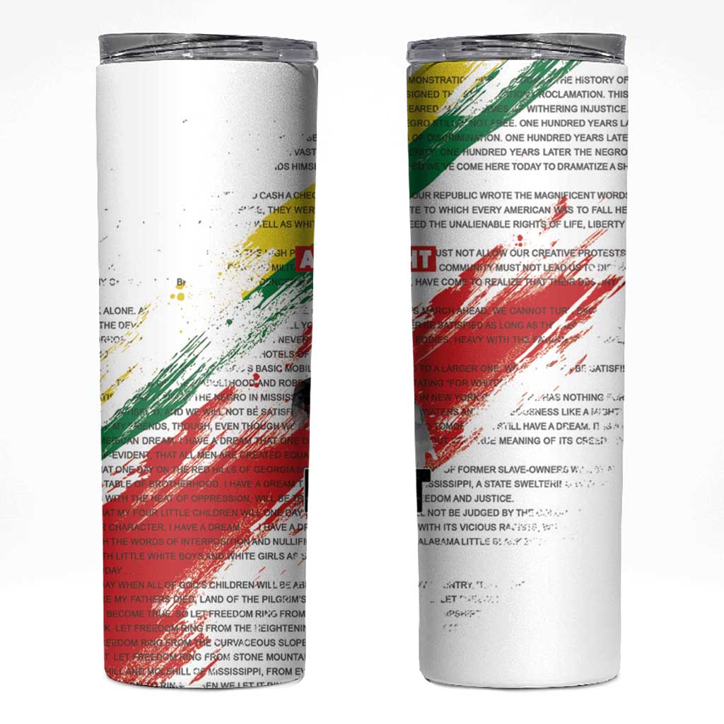 MLK Honoring The Legacy Skinny Tumbler White Version LT05 - Wonder Print Shop