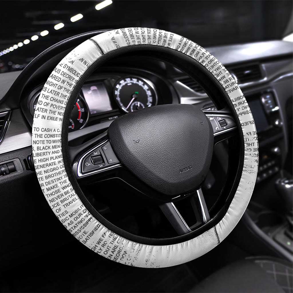 Martin Luther King Steering Wheel Cover Honoring The Legacy White Version LT05 - Wonder Print Shop