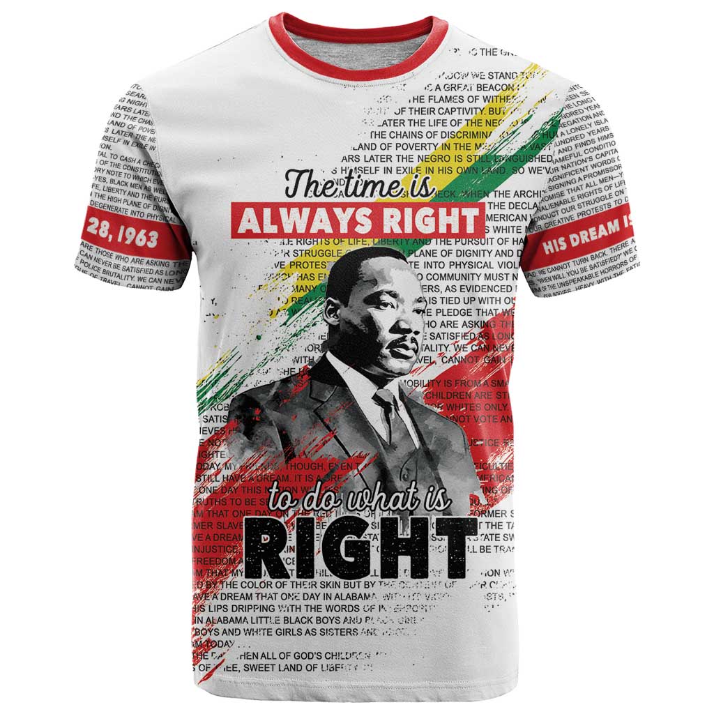 Martin Luther King T Shirt Honoring The Legacy White Version LT05 - Wonder Print Shop