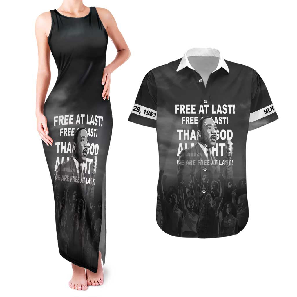 Martin Luther King MLK Couples Matching Tank Maxi Dress and Hawaiian Shirt I Have A Dream LT05 - Wonder Print Shop