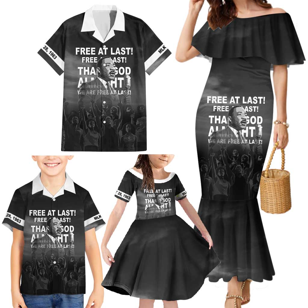 Martin Luther King MLK Family Matching Mermaid Dress and Hawaiian Shirt I Have A Dream LT05 - Wonder Print Shop