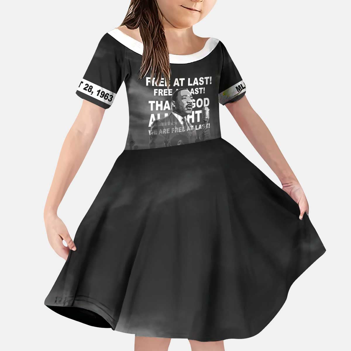 Martin Luther King MLK Kid Short Sleeve Dress I Have A Dream LT05 - Wonder Print Shop