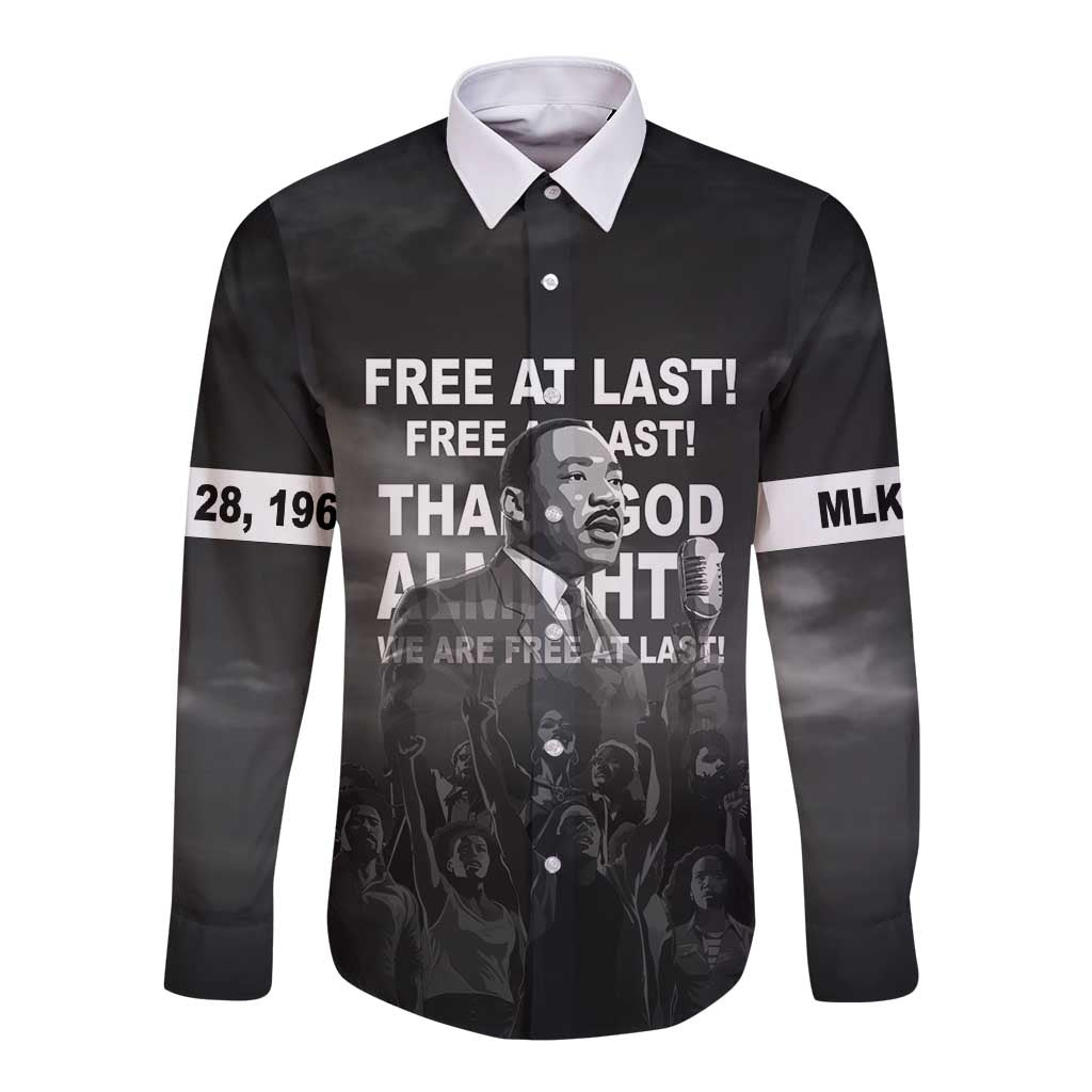 Martin Luther King MLK Long Sleeve Button Shirt I Have A Dream LT05 - Wonder Print Shop