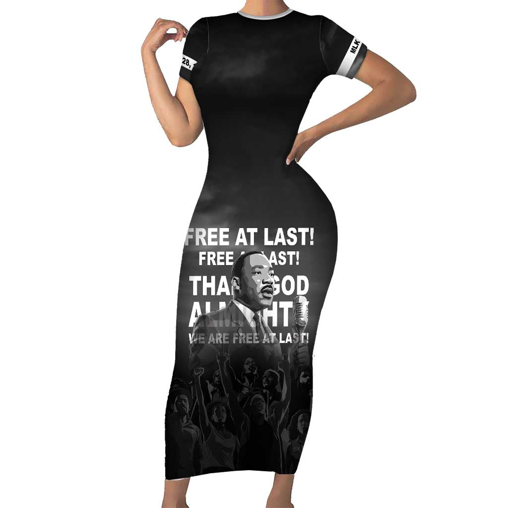 Martin Luther King MLK Short Sleeve Bodycon Dress I Have A Dream LT05 - Wonder Print Shop