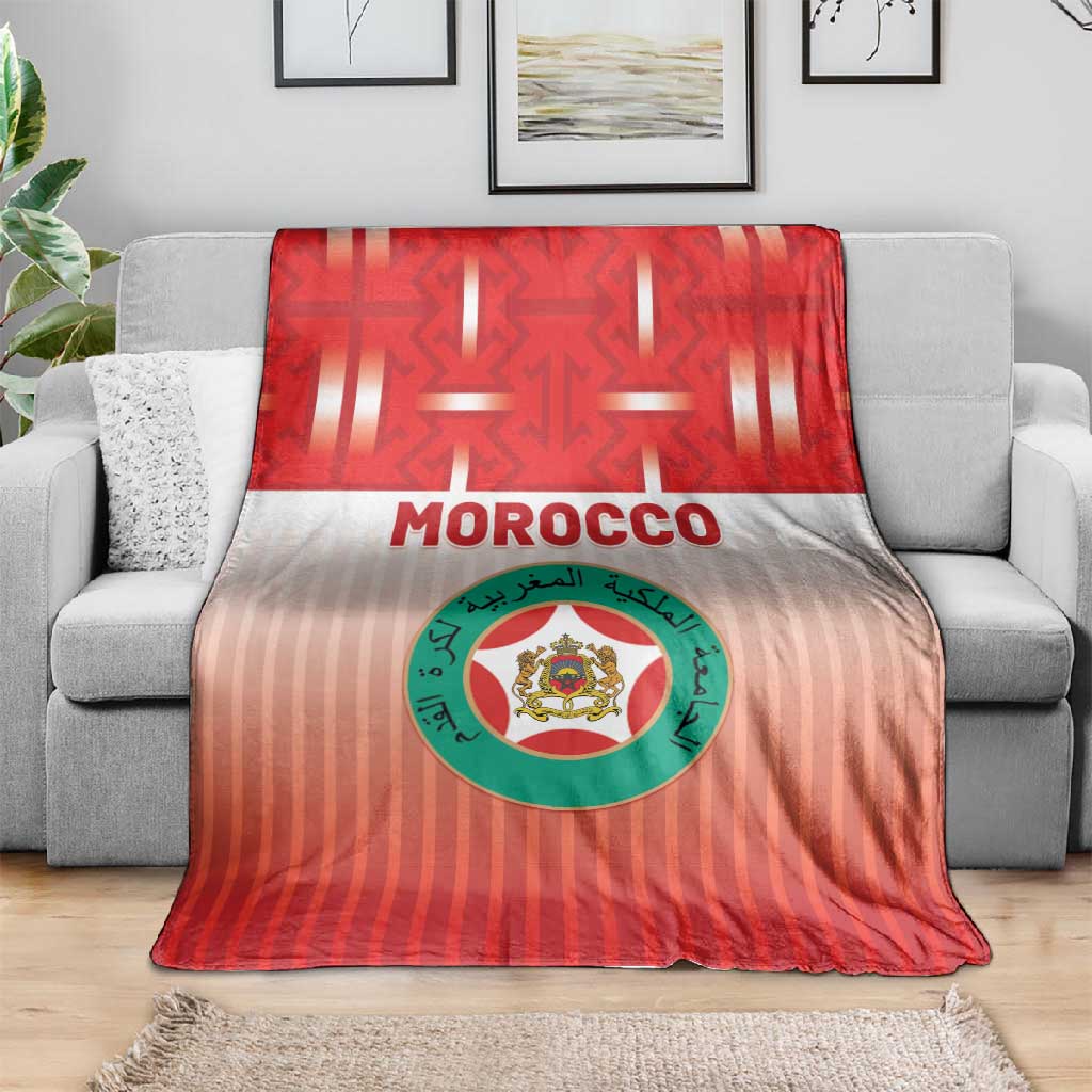 Morocco Football Blanket 1994 Retro Red Version - Wonder Print Shop