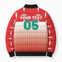 Custom Morocco Football Bomber Puffer Jacket 1994 Retro Red Version - Wonder Print Shop