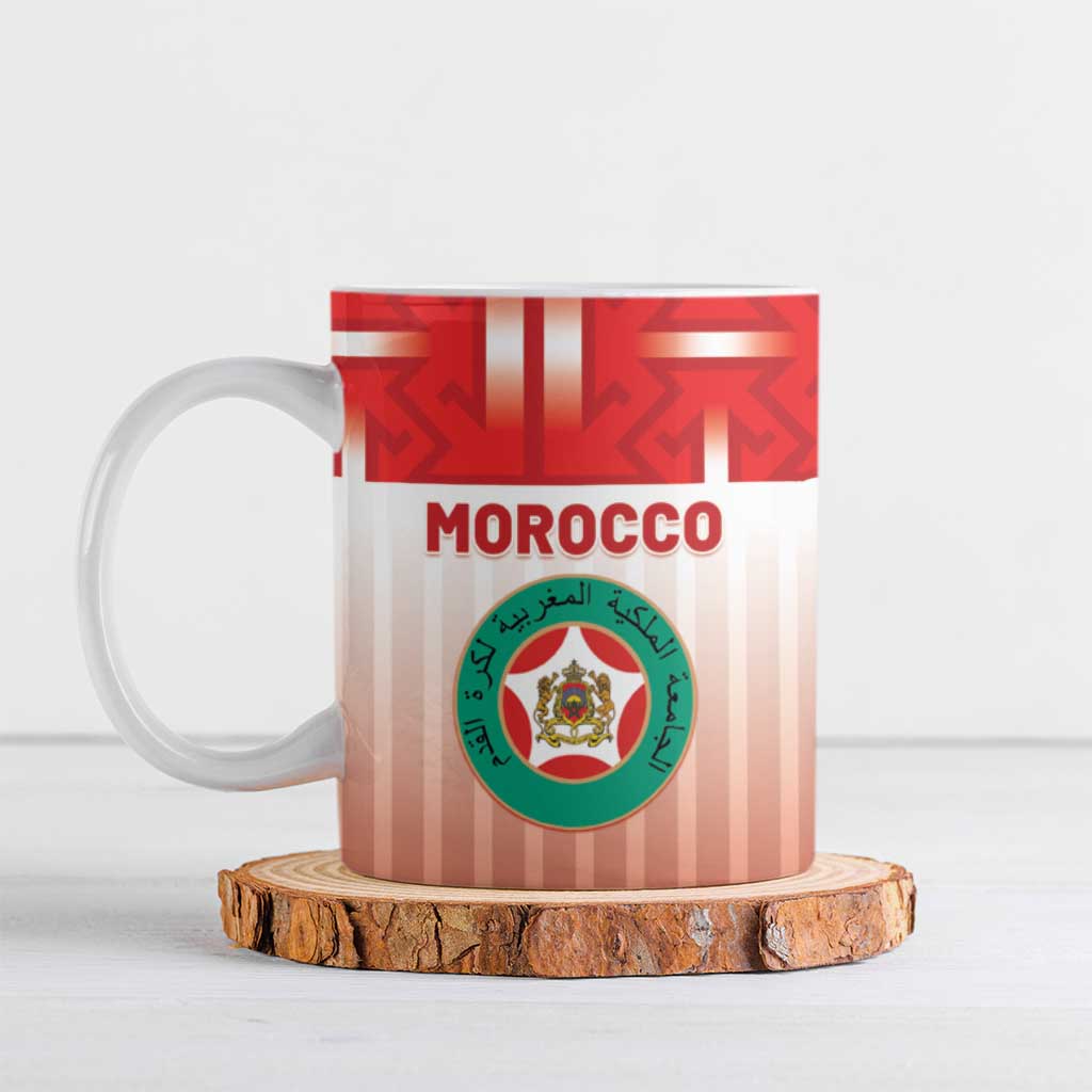 Custom Morocco Football Ceramic Mug 1994 Retro Red Version - Wonder Print Shop