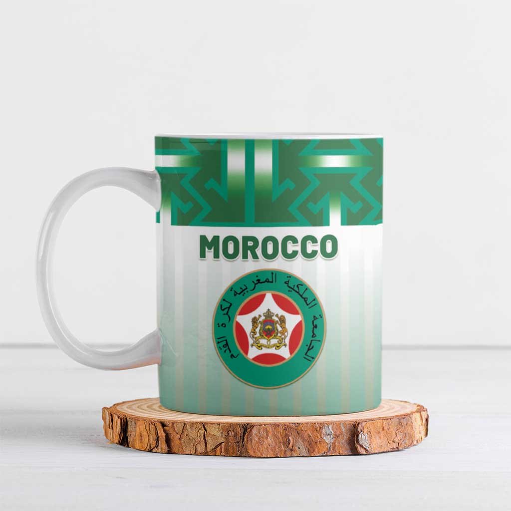 Custom Morocco Football Ceramic Mug 1994 Retro Green Version - Wonder Print Shop