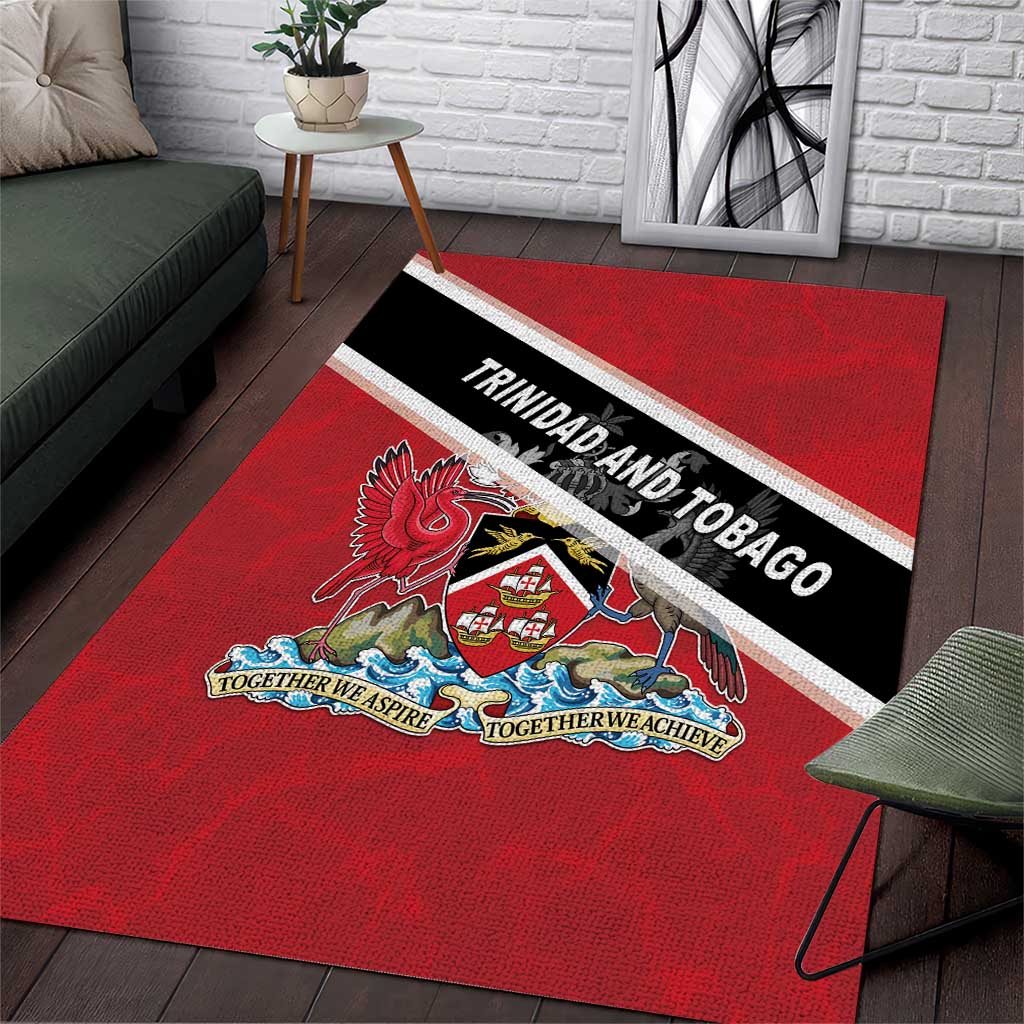 Trinidad and Tobago Area Rug Coat Of Arms Flag Style