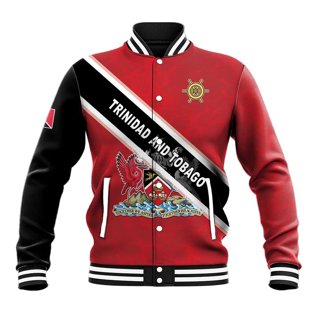 Personalized Trinidad and Tobago Baseball Jacket Coat Of Arms Flag Style