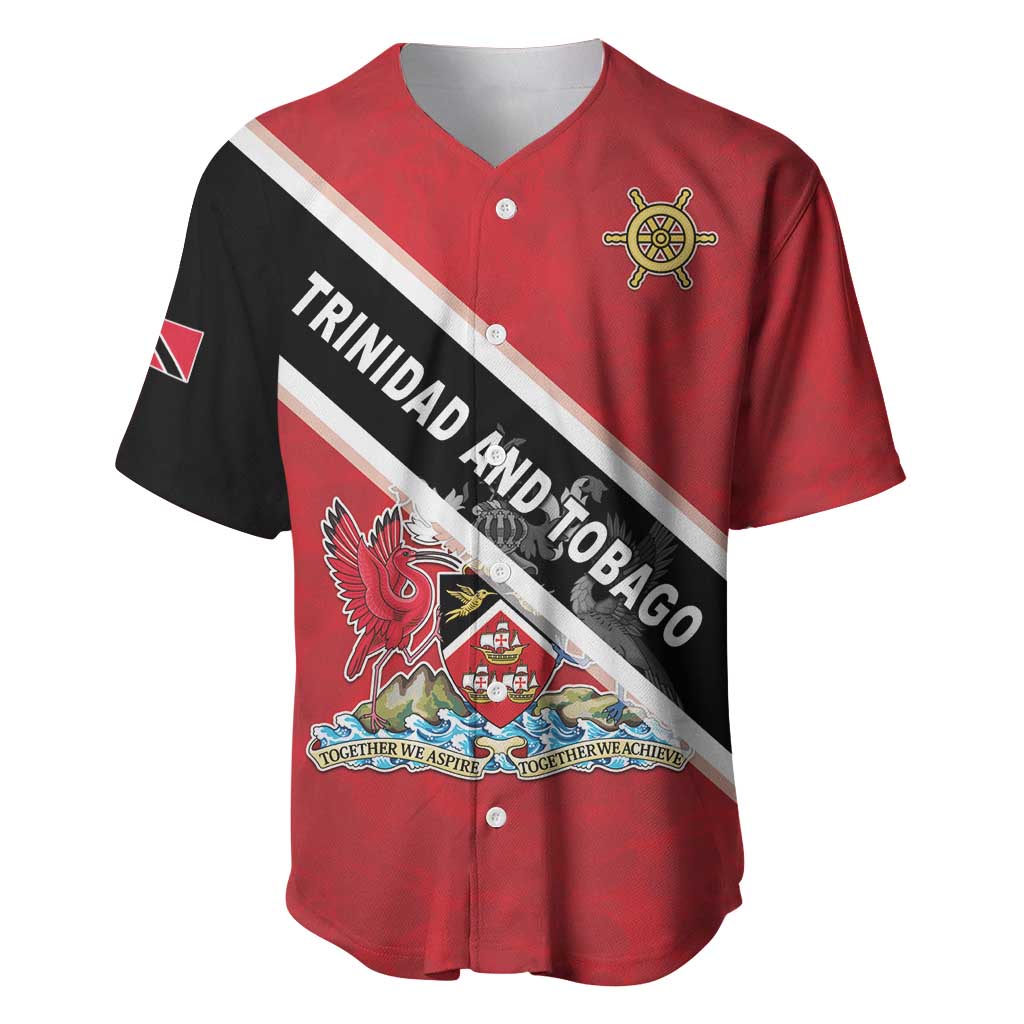 Personalized Trinidad and Tobago Baseball Jersey Coat Of Arms Flag Style