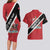 Personalized Trinidad and Tobago Couples Matching Long Sleeve Bodycon Dress and Hawaiian Shirt Coat Of Arms Flag Style