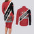 Personalized Trinidad and Tobago Couples Matching Long Sleeve Bodycon Dress and Long Sleeve Button Shirt Coat Of Arms Flag Style