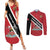 Personalized Trinidad and Tobago Couples Matching Summer Maxi Dress and Long Sleeve Button Shirt Coat Of Arms Flag Style