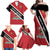 Personalized Trinidad and Tobago Family Matching Off Shoulder Maxi Dress and Hawaiian Shirt Coat Of Arms Flag Style