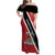 Personalized Trinidad and Tobago Family Matching Off Shoulder Maxi Dress and Hawaiian Shirt Coat Of Arms Flag Style