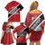 Personalized Trinidad and Tobago Family Matching Off Shoulder Short Dress and Hawaiian Shirt Coat Of Arms Flag Style