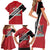 Personalized Trinidad and Tobago Family Matching Short Sleeve Bodycon Dress and Hawaiian Shirt Coat Of Arms Flag Style