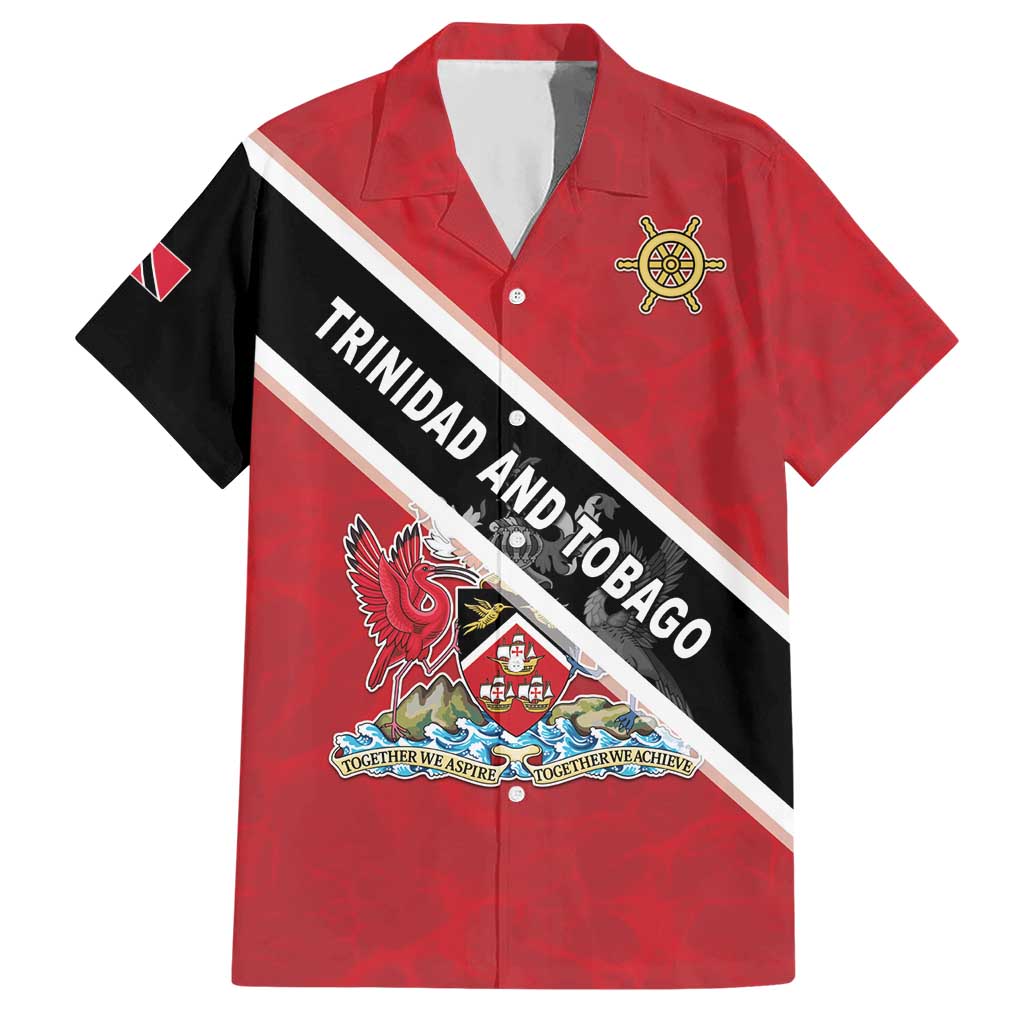 Personalized Trinidad and Tobago Hawaiian Shirt Coat Of Arms Flag Style