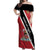 Personalized Trinidad and Tobago Off Shoulder Maxi Dress Coat Of Arms Flag Style