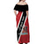 Personalized Trinidad and Tobago Off Shoulder Maxi Dress Coat Of Arms Flag Style