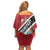 Personalized Trinidad and Tobago Off Shoulder Short Dress Coat Of Arms Flag Style