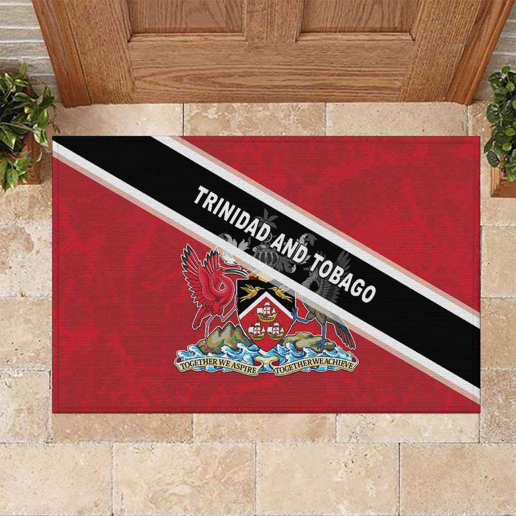 Trinidad and Tobago Rubber Doormat Coat Of Arms Flag Style