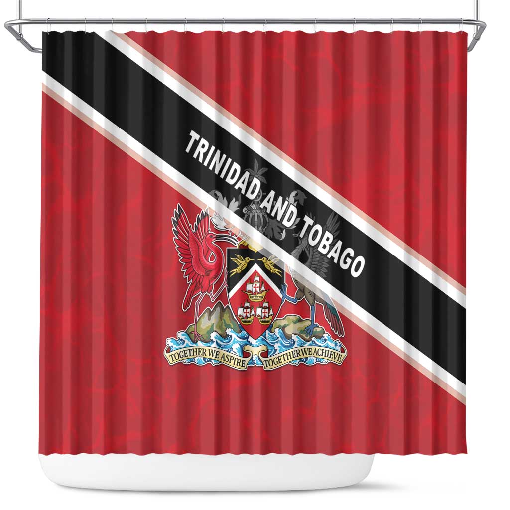 Trinidad and Tobago Shower Curtain Coat Of Arms Flag Style