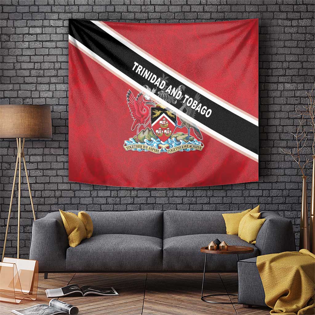 Trinidad and Tobago Tapestry Coat Of Arms Flag Style