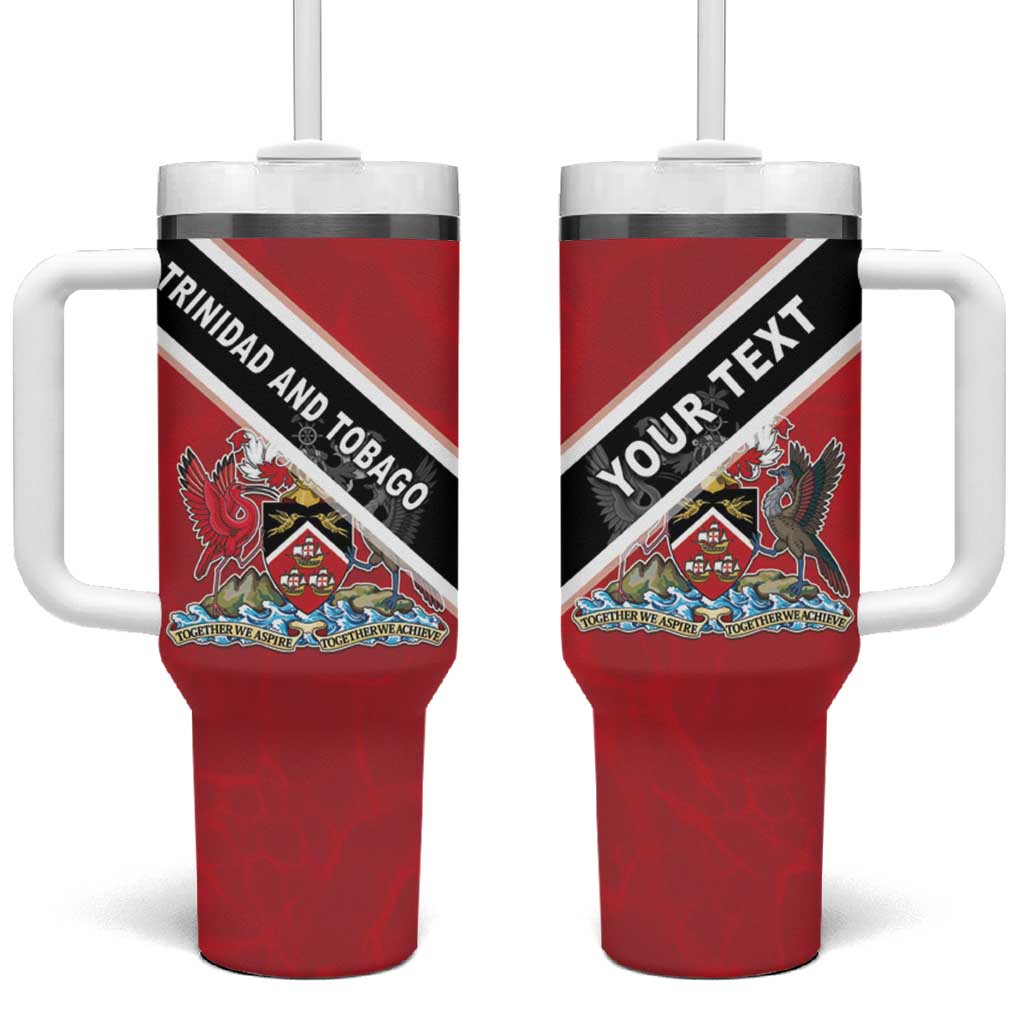 Personalized Trinidad and Tobago Tumbler With Handle Coat Of Arms Flag Style